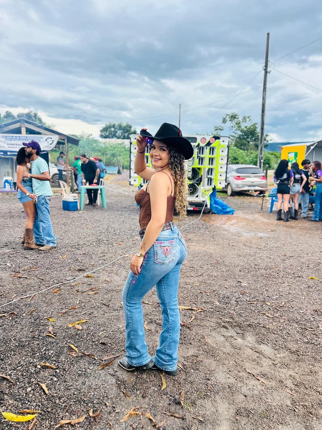 Calça Texas Farm caveira rosa